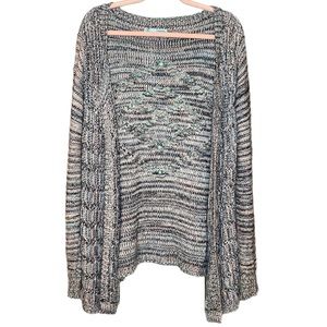 Maurices Open Knit Multicolor Cardigan XL